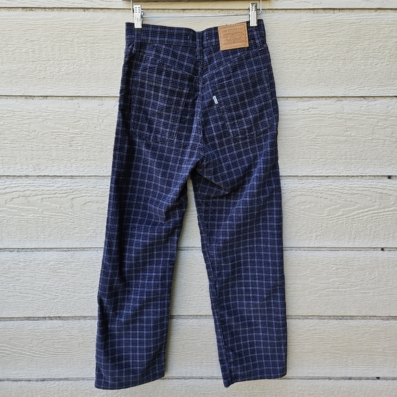 Levis Ribcage Straight Ankle Velvet Jeans Luxe Bethany 0113 W26 L27 plaid - Picture 2 of 13